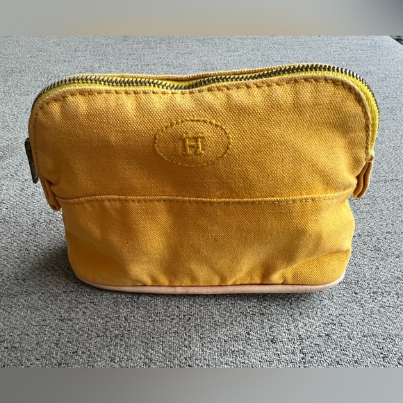 Hermes Handbags - Hermès Bolide cotton canvas pouch